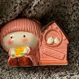 Vintage kotobuki pencil holder  and coin bank